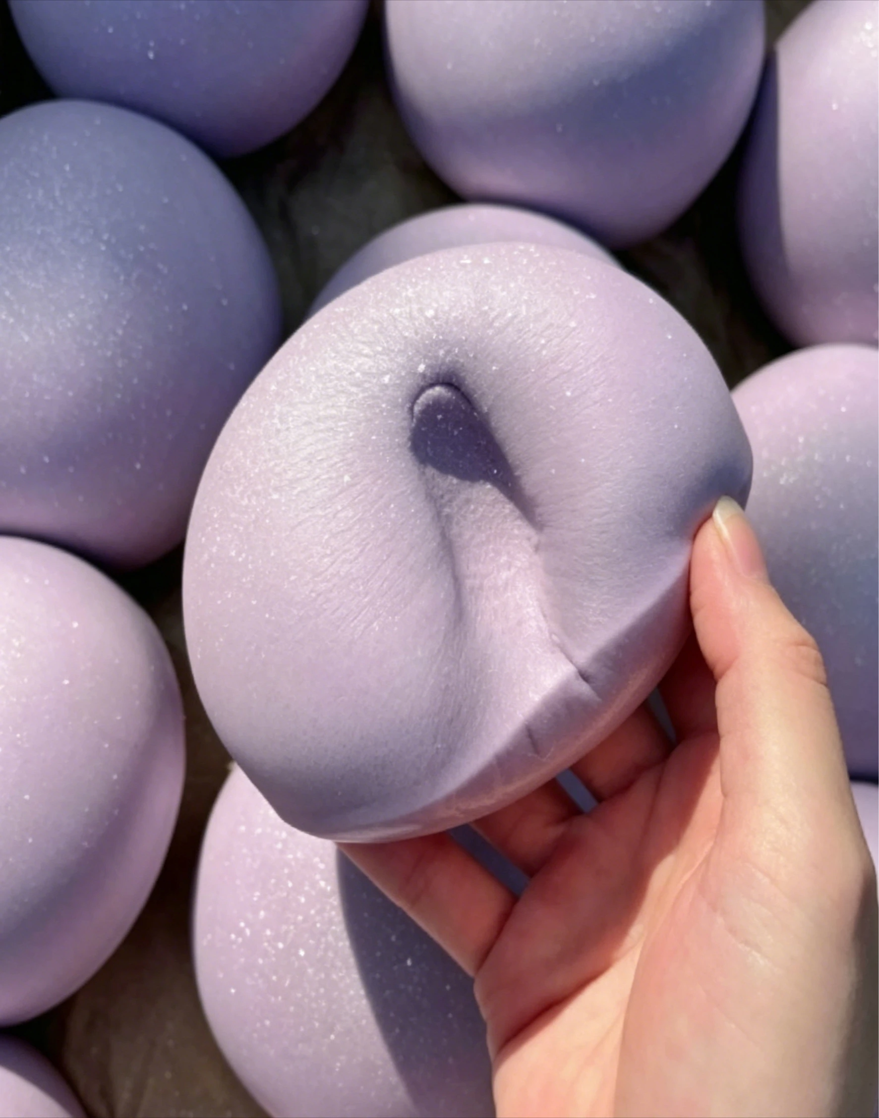 1pc Purple Mochi Bun Squishy Toy, Super Soft Slow Rising PU Squishy Fidget Toy, Stress Relief Squeeze Bun Toy for Teens