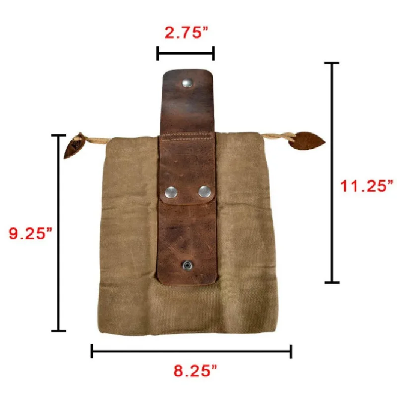 حقيبة جلدية عالية الجودة مريحة وأنيقة ومتينة ومتعددة الاستخدامات وموثوقة في الهواء الطلق على ظهره حقيبة أدوات شديدة التحمل أدوات Bushcraft