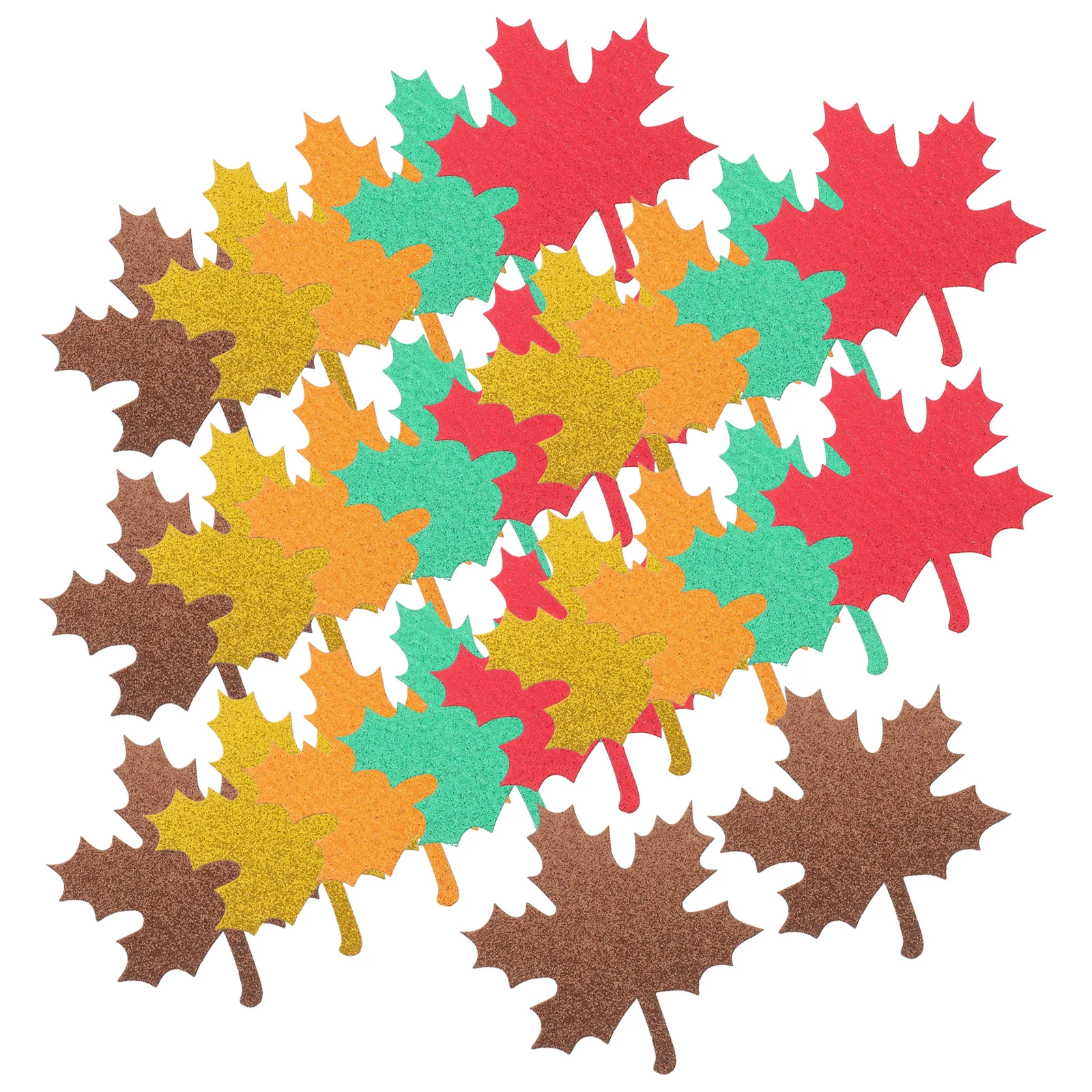 25 Pcs Bulletin Board Decoration Leaves Fall Maple Leaf Paper Cuts Autumn Cuttings Party Decors Thanksgiving Glitter