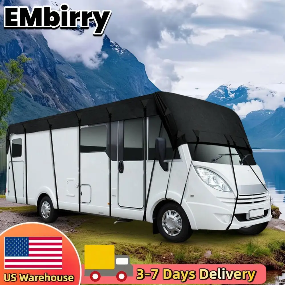 

8.5x3m RV Roof Cover 210D Oxford Cloth Caravan Roof Cover Rain-proof RV Roof Protective Cover for RV Outdoor Travel Car