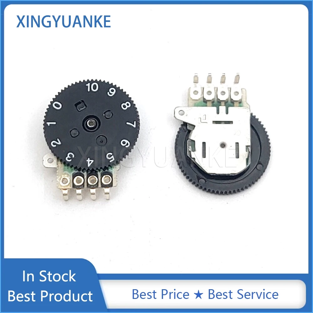 2PCS RK09J11T00AE ALPS 14*1mm Dial Gear Tuning Potentiometer B103 B10K 4-Pin Phonograph Volume Adjustment Potentiometer 10K New