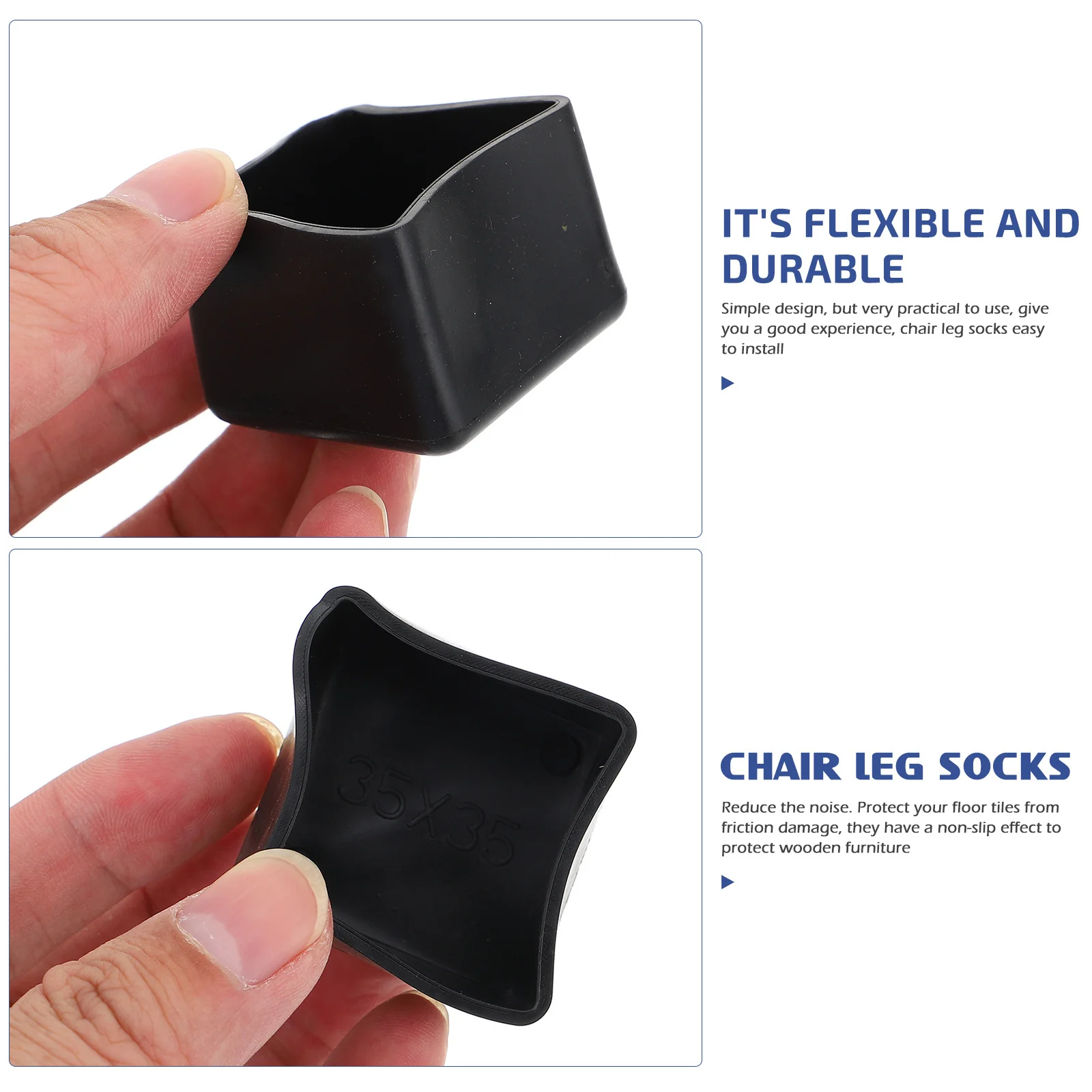 

24pcs Thickened Furniture Feet Pads Silicone Non-Slip Protectors For Chair Table Legs Floor Protection Cover Accessories