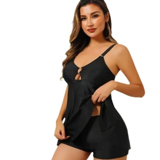 2026 Summer Women's One Piece Swimsuit, Tummy Control Slimming Spaghetti Strap Bikini for Beach & Pool Party