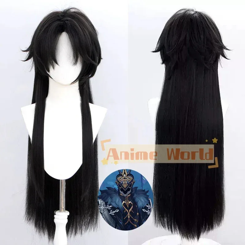 AAA 2025 Genshin Impact Eleven Fatui Harbingers The Captain Il Capitano Косплей Парик Термостойкие синтетические волосы Хэллоуин