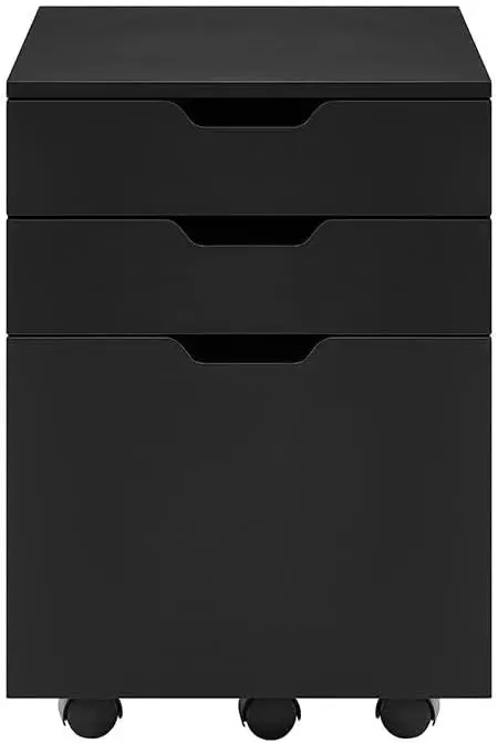 Alice Mobile Filing Cabinet (Black)