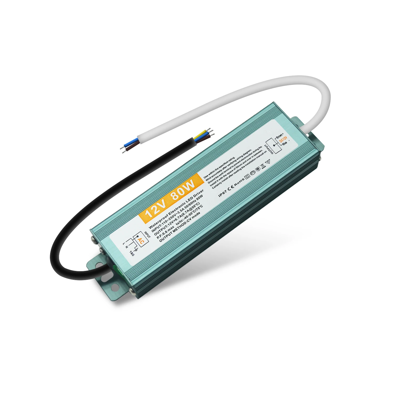 IP67 Waterdichte Outdoor Gebruik Verlichting Transformers AC 110-250V Naar DC 12V 24V 60W 100W 150W 200W 300W 600W LED Driver Voeding