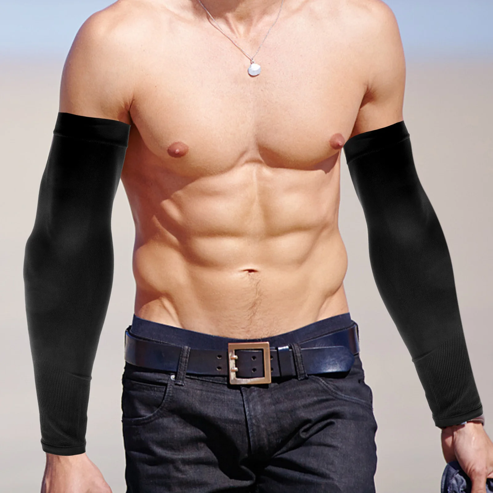 زوج واحد من أكمام أذرع تبريد للحماية من الأشعة فوق البنفسجية قابلة للتنفس ورياضات التبريد ومضادة للانزلاق للنساء والرجال والأنشطة الخارجية في الصيف #5