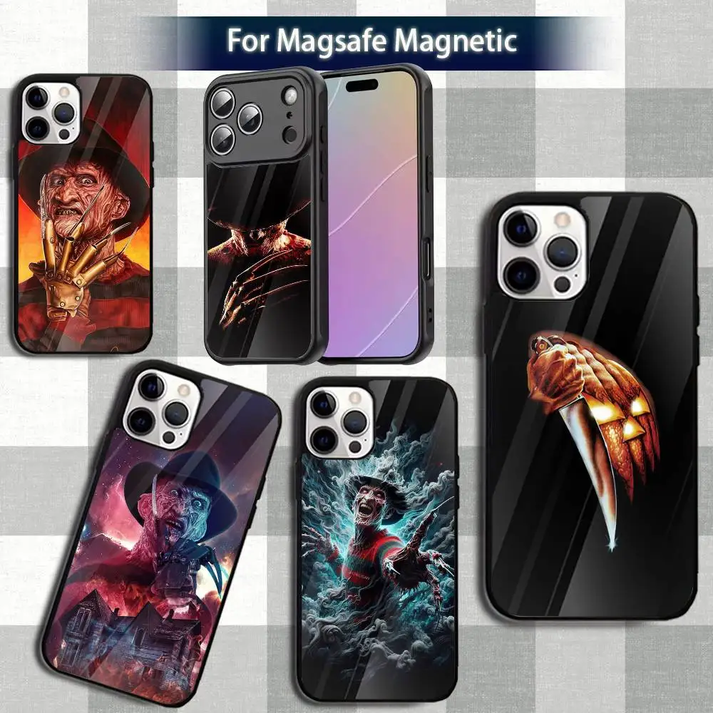 

F-Freddy m-movie Krueger Phone Case For iPhone 13,12,15,17,11,16,14,Pro,Max,Plus,Mini,Magsafe,Magnetic Wireless Charging Case