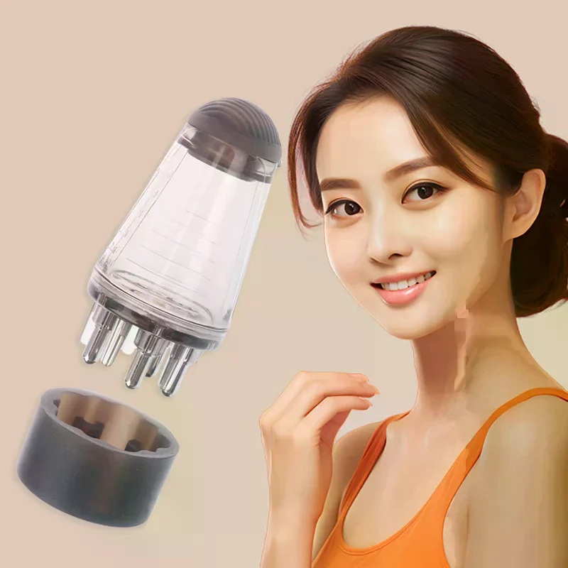 Scalp Applicator Hair Regrowth & Styling Solution Guide Comb Hexagon Head Oil Roller Ball Massage Comb Massage Relaxation Tools