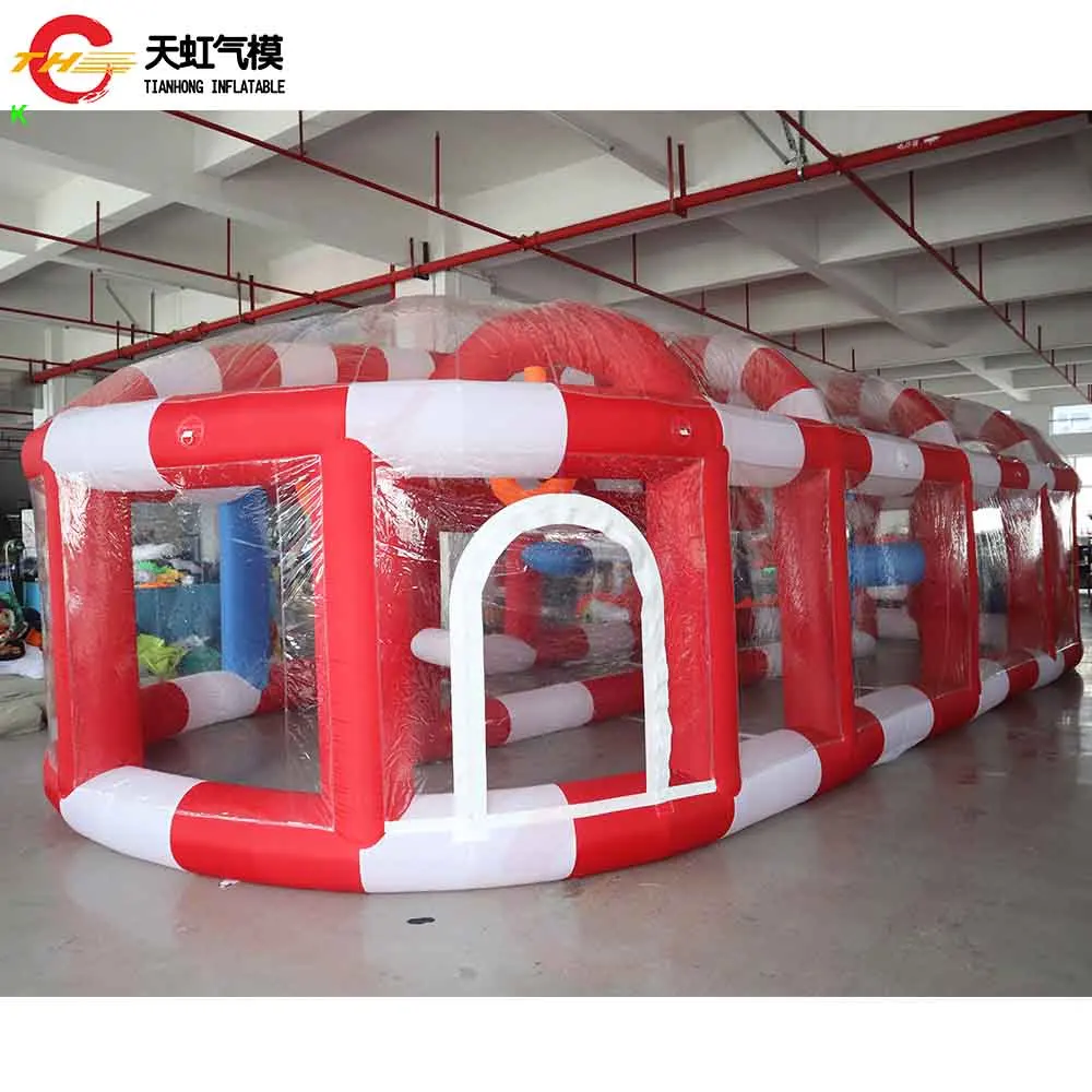 Piste de course gonflable fermée 10x4m, pour compétition d'avion RC, arène de course gonflable personnalisée avec souffleur, livraison rapide