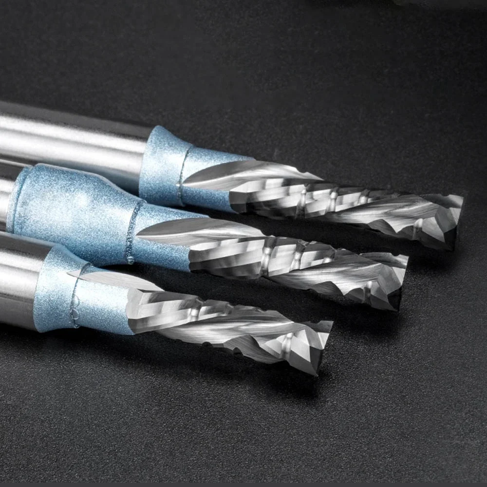 Tideway Carbide Compression Bit Woodworking TCT Straight Router Bit Cutter Up Down Cutting Slotting Spiral Milling Cutter