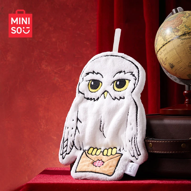 Genuine Miniso Harry Potter Series Hedwig Hand Wipes Bathroom Kitchen Wipe Hands Absorb Water Cute Ornament Girl Gift