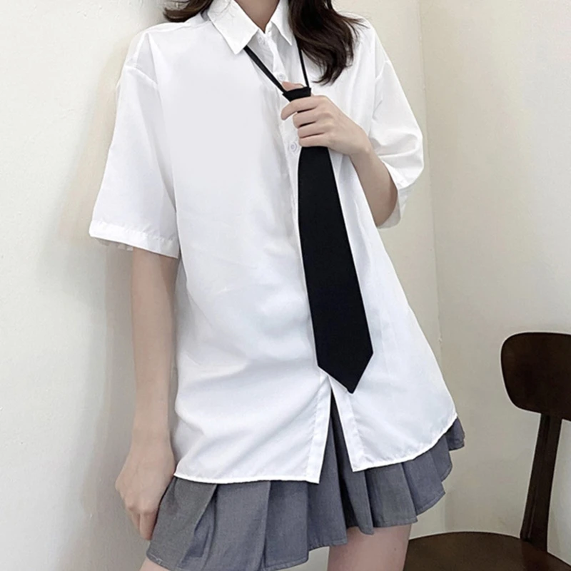 F42F Retro Solid Color Silky Narrow Necktie School Uniform Zipper Pre-Tied for Arrow