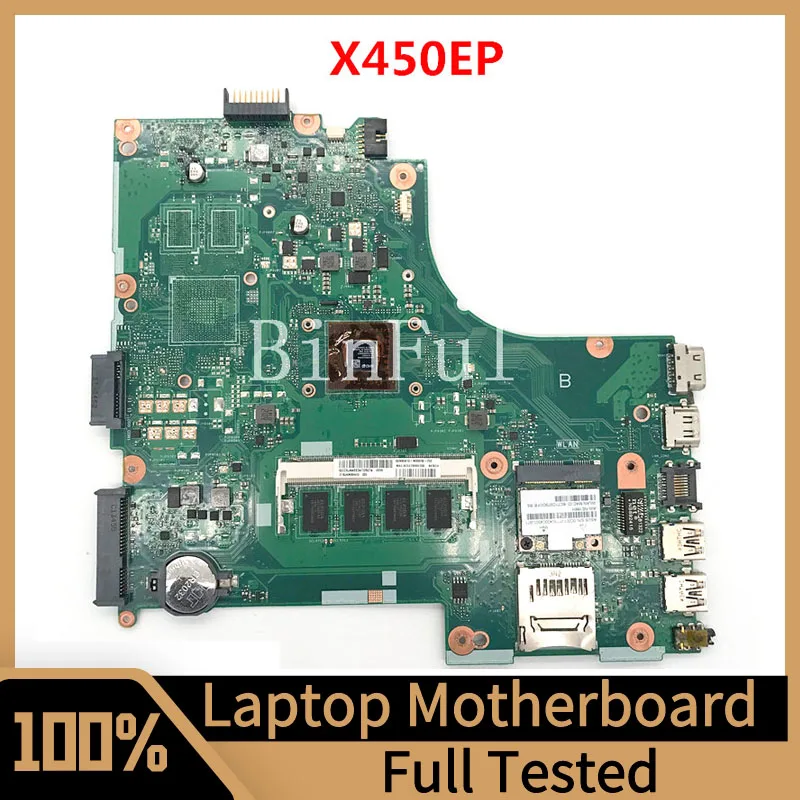 

X450EP REV.2.0 Mainboard For Asus X450E X450EP X452EA X452E A452E Laptop Motherboard With E1-2100 CPU 2G 100% Full Working Well