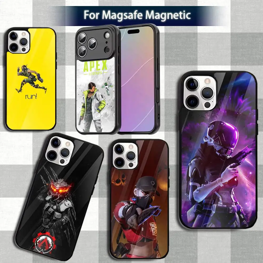 

A-Apex Game Legends cool Phone Case For iPhone 13,12,15,17,11,16,14,Pro,Max,Plus,Mini,Magsafe,Magnetic Wireless Charging Case