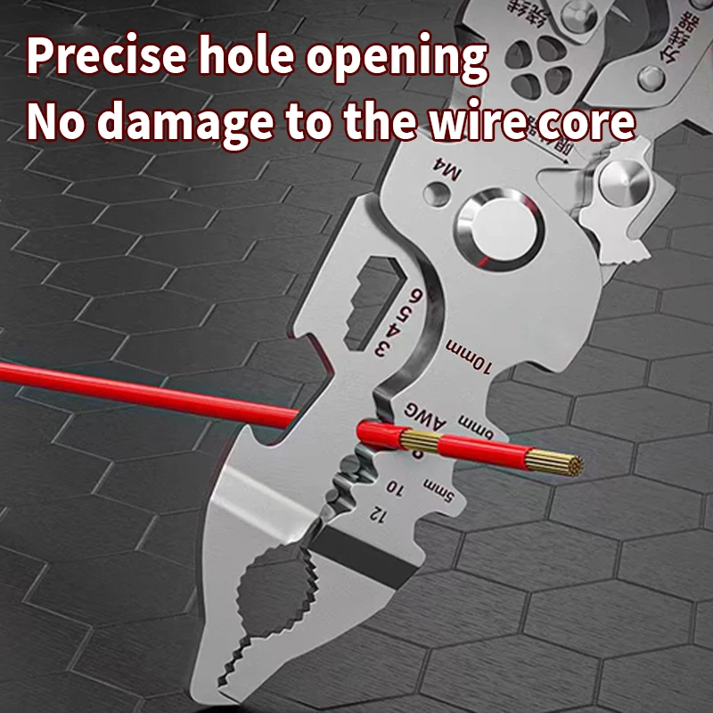 Multifunctional wire stripping pliers for cables and wires, split wires, cutting pliers, electrician special stripping pliers