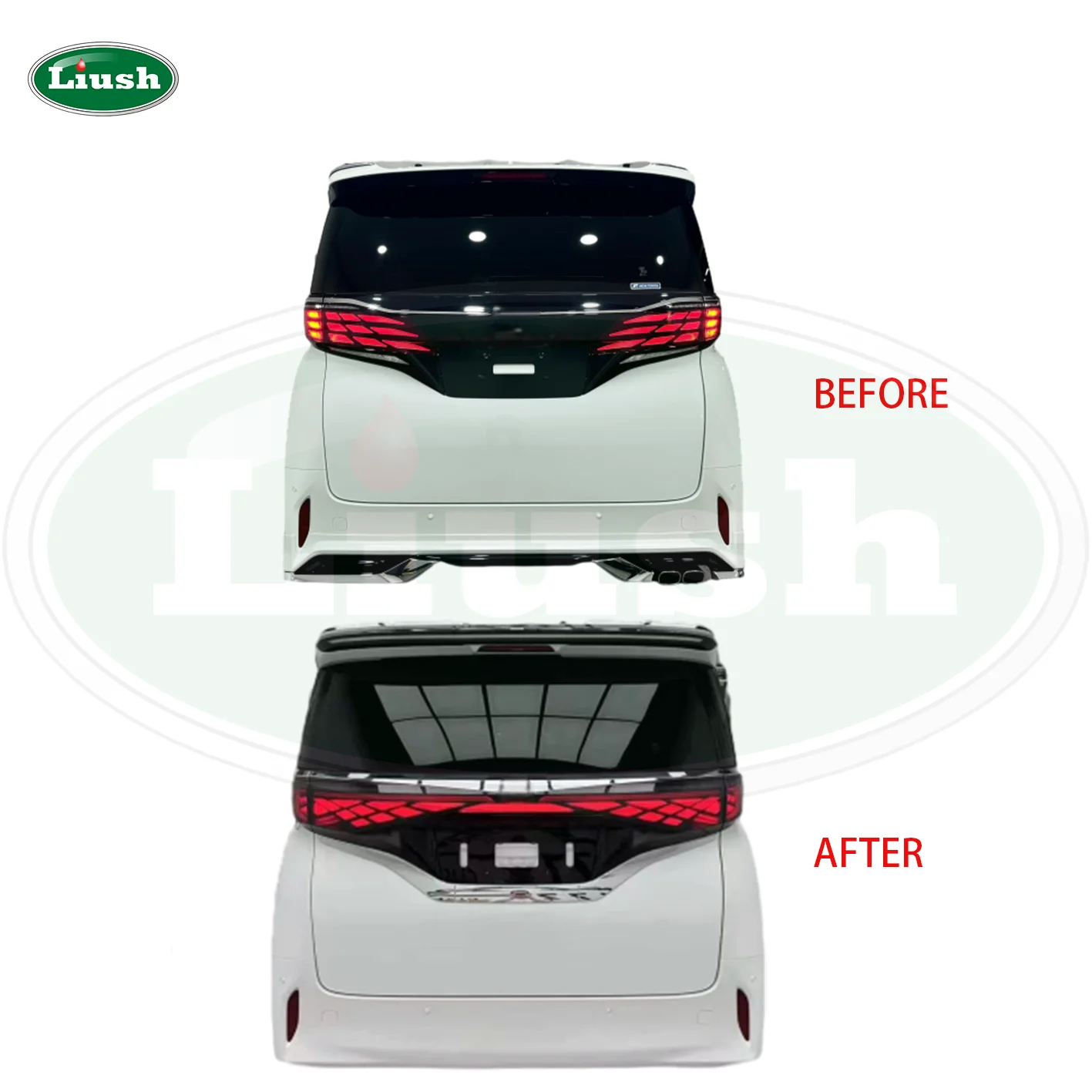

Комплект задней двери с дизайном крыла бабочки, модификация для Toyota Alphard AH40 серии 2025 года, задний фонарь Vellfire, новинка