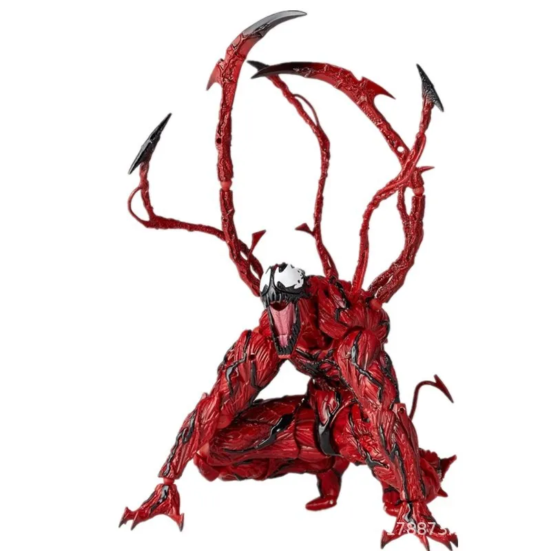 AMAZING YAMAGUCHI Venom Carnage Spider-Man Legendary Action Figure Joints Activity Face Statue Collector's Mold Boys Toys