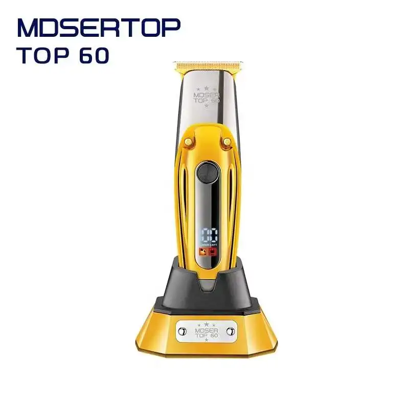 

MDSERTOP Top60 High Quality With Charging Base LCD Screen Display Men Professional Electric Hair Clipper