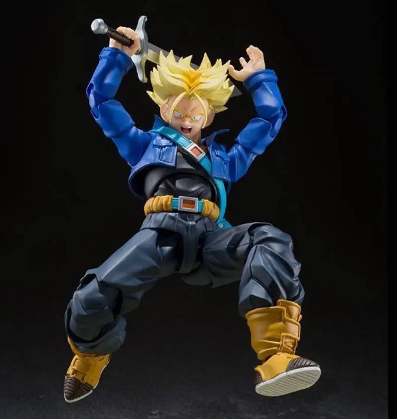 SHF Trunks Dragon Ball Z Super Saiyan Future Boy Articulated Action Figure Collectible Boxed Model With Replaceable Heads Hands view 4