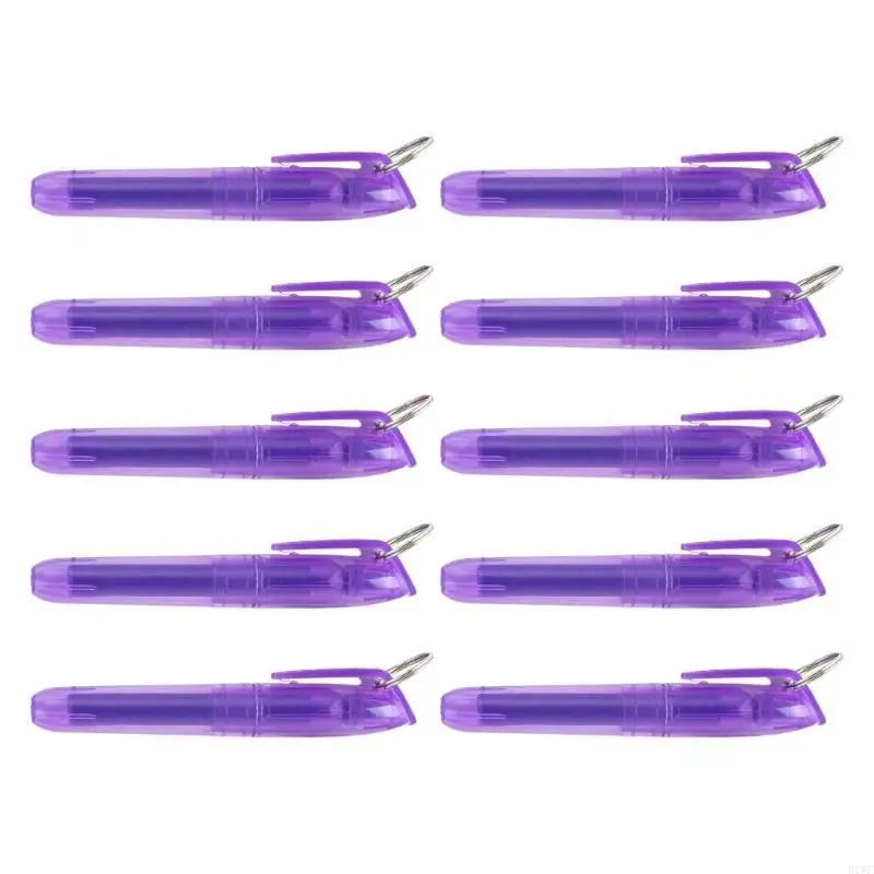 

10Pieces Small Highlighter Oblique Tip Marker Highlighter Pen Fast Drying for Office School Highlighting Noting Marking