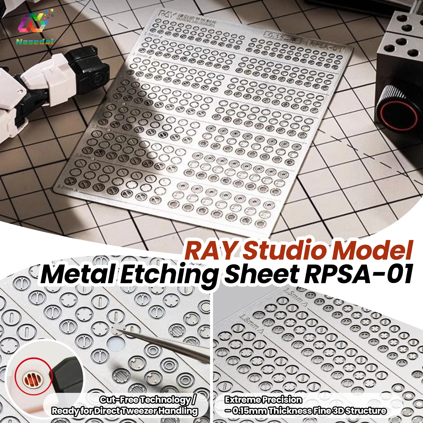 

RAY Studio Model Metal Etching Sheet Model Detail Upgrade Accessories for Gundam Military Model Etched Parts Details Enhancement