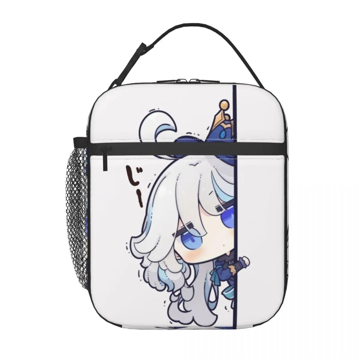 Gioco Genshin Impact Furina borsa termica per il pranzo per il gioco da viaggio borsa per alimenti portatile contenitore per il pranzo termico più