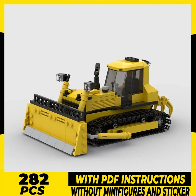 Moc Building Blocks Engineering Vehicle Series Model Technology Brick DIY Bulldozer Assembly Toy Holiday Gifts