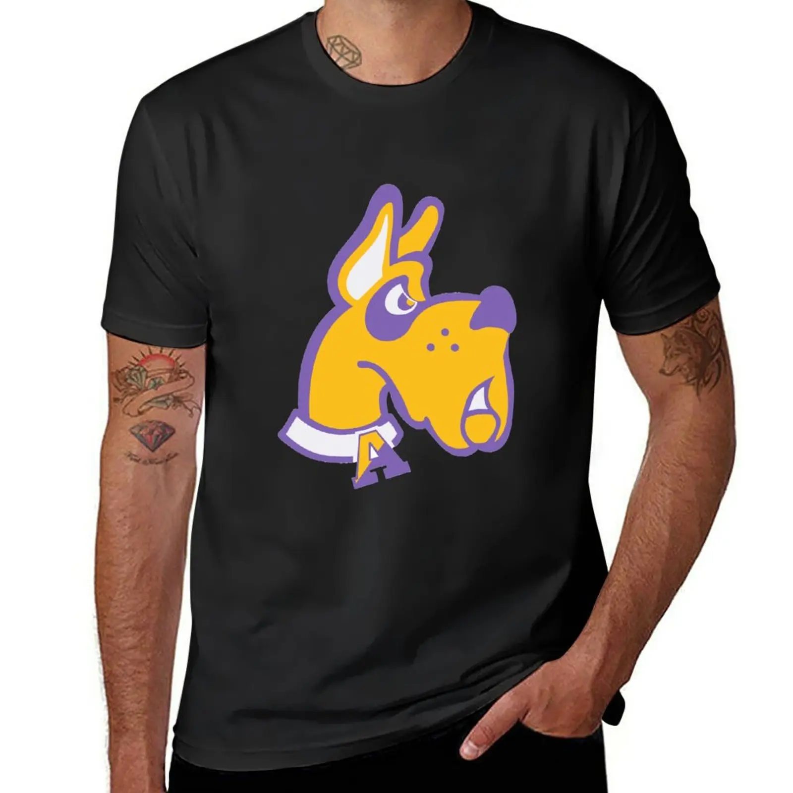 New UAlbany Great Dane T-Shirt t-shirts man Short sleeve tee tops mens graphic t-shirts hip hop