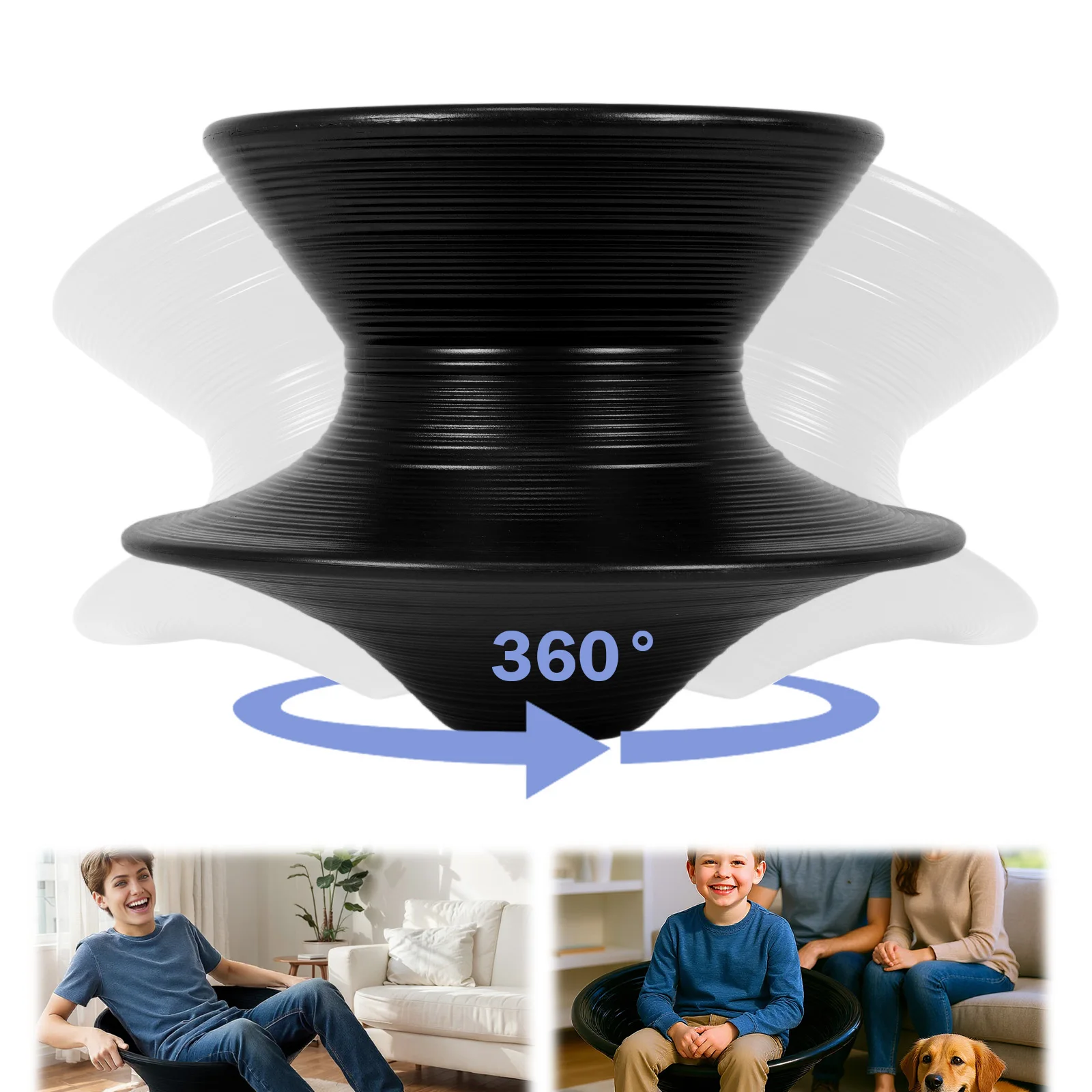 

360 Degree Round Spinning Tumbler Sports Chairs PE Rotating Sensory Seat for Backyard Playground Or Mall