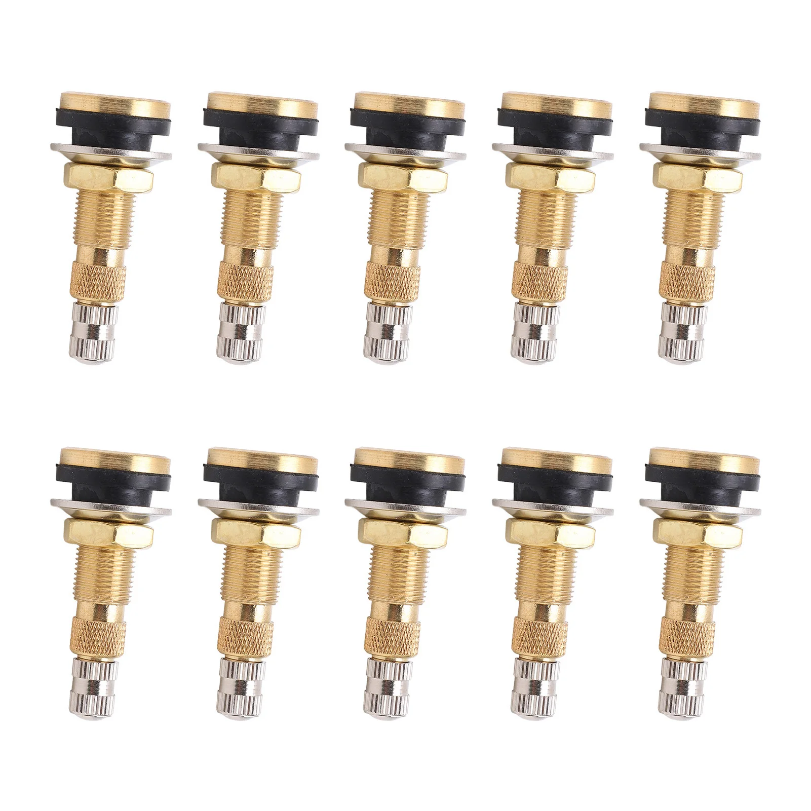 TR618A Air Liquid Tubeless Tire Valve Stem Brass 1 7/8in TR618A for Tractor 0.625in Valve Hole Tubeless Air Liquid Valve