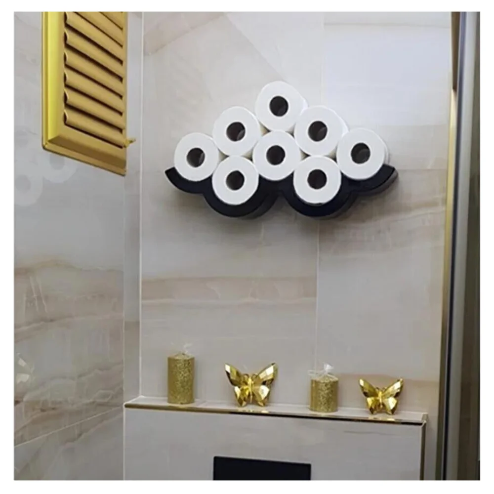 Wc Bath Accessories Toilet Tissue Paper Multi Tissue Holder Sheet Tub Storage Organizer Rack Wall Mounted Shower Shelf