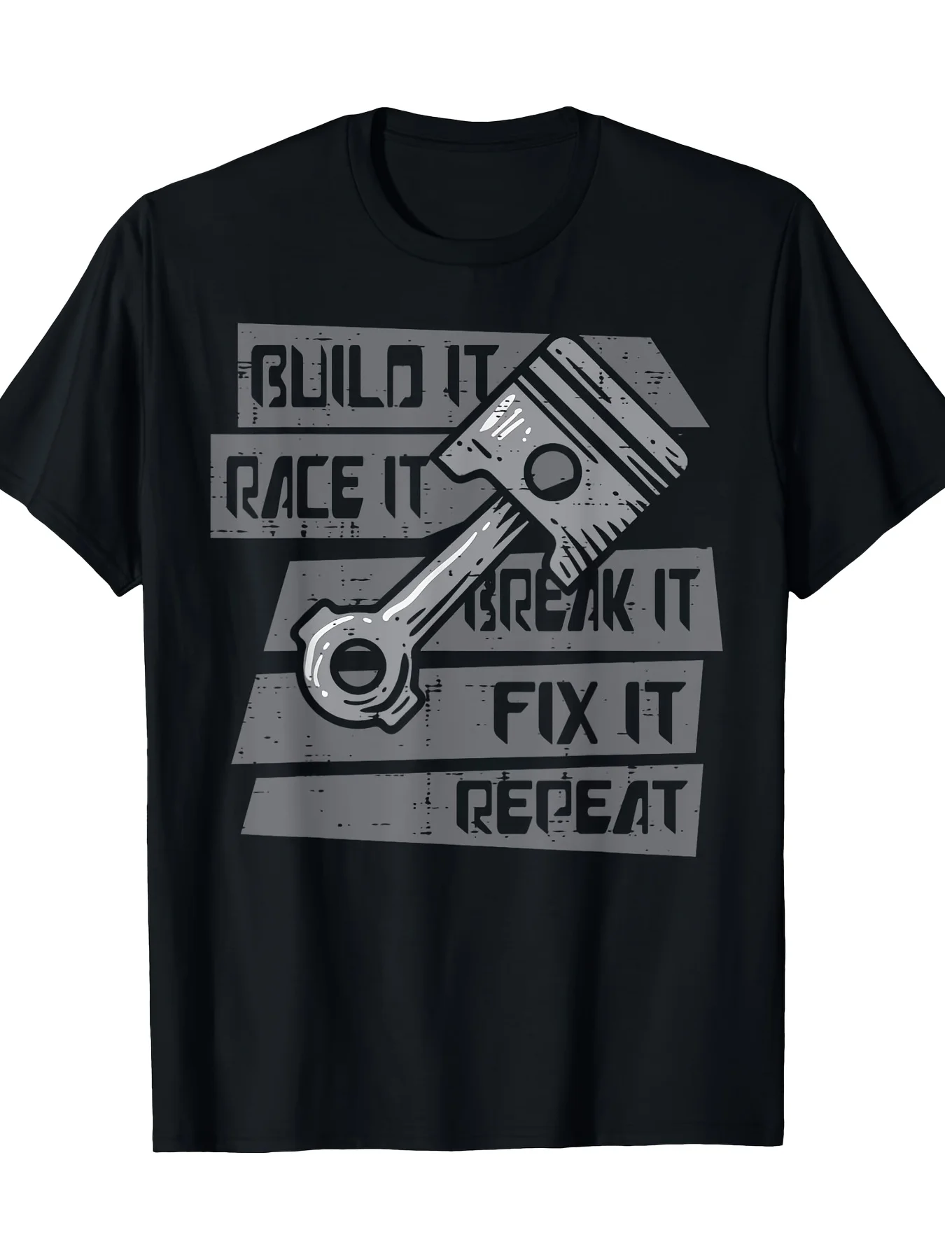 Fun Slogans for Car Repair Technicians: Demolition, Repair, and the Cycle of Work and Rest. Men's and Children's Workwear T-Shirts