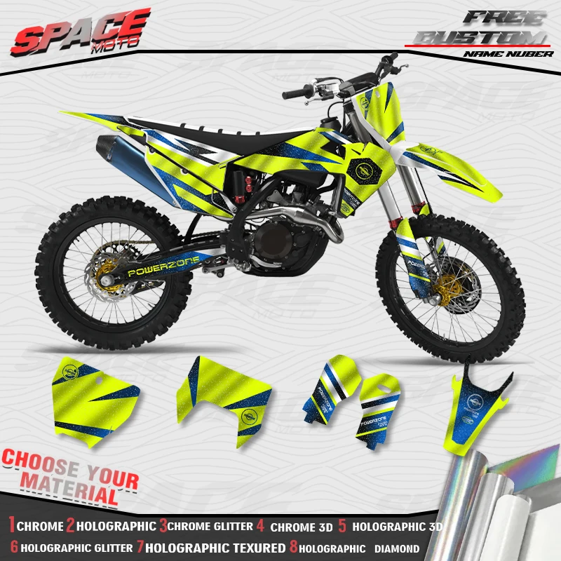 SPACE MOTO Custom Motorcycle Graphics Background Decals Stickers For Husqvarna 19-21 TC FC TX FX FS 20-23 TE FE