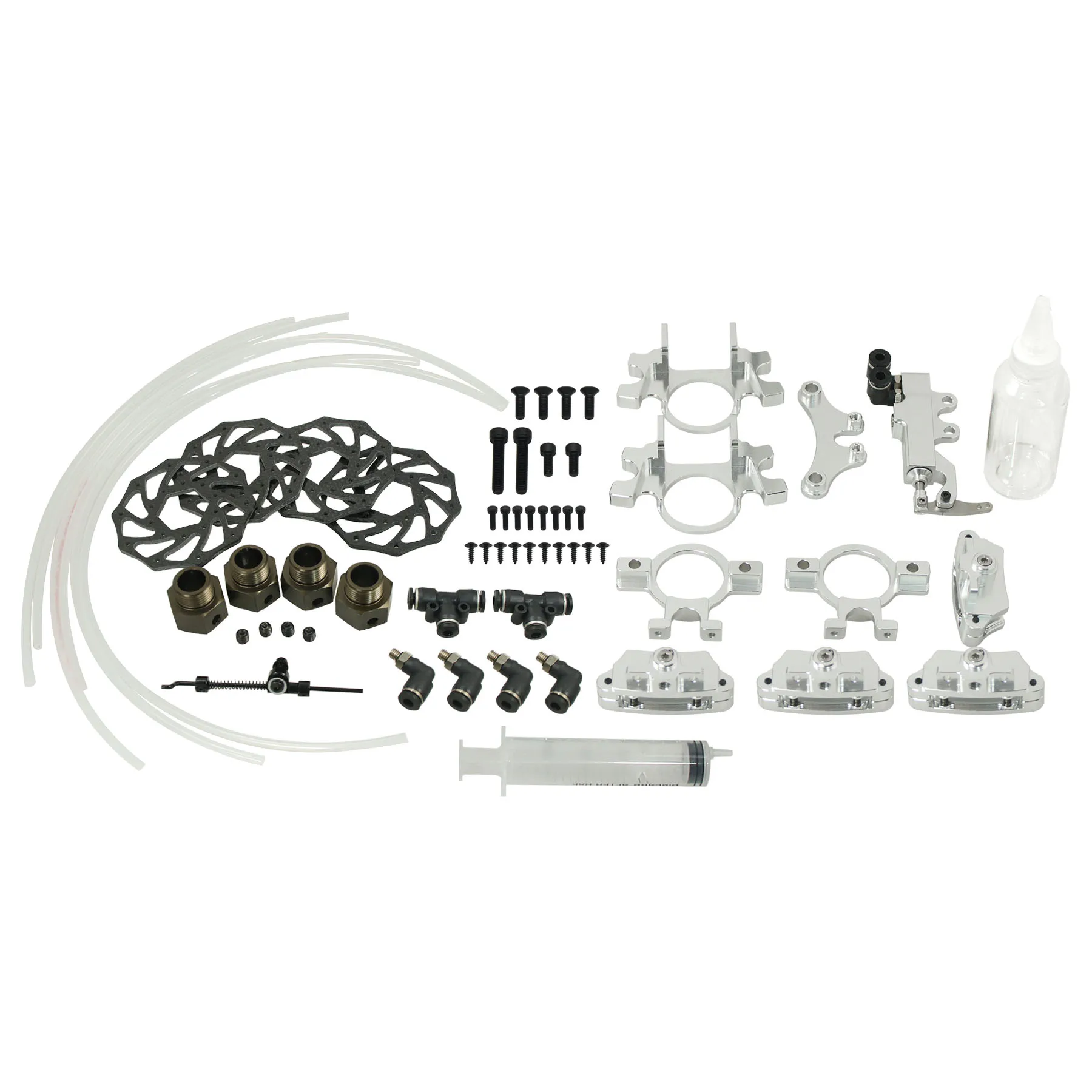 Upgrade Parts Four-wheel Liquid Disc Brake Kit for 1/5 Scale Rc Car Gas ROVAN ROFUN RF5 F5 MCD XS5 Truck Parts