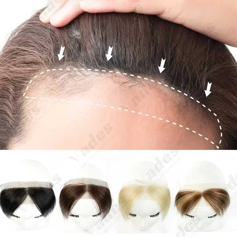 

1 шт., 100% человеческая челка, настоящая шиньон, невидимая дышащая гладкая челка для женщин, повседневное использование, покрытие с высокой стороной роста волос