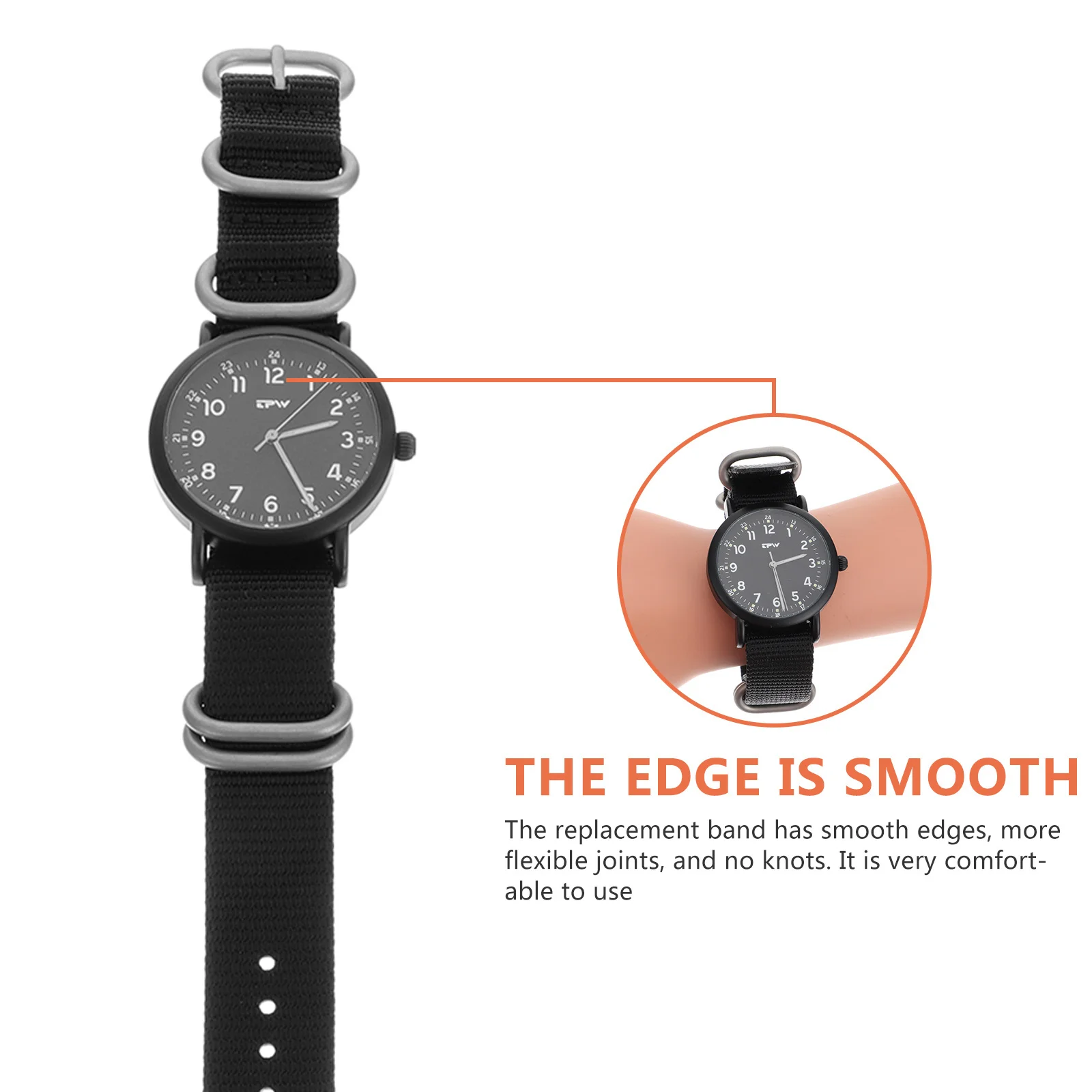 

Светящиеся кварцевые часы, мужские нейлоновые ремешки, прочные спортивные повседневные наручные часы, удобный дизайн, ночные часы с нейлоновым ремешком