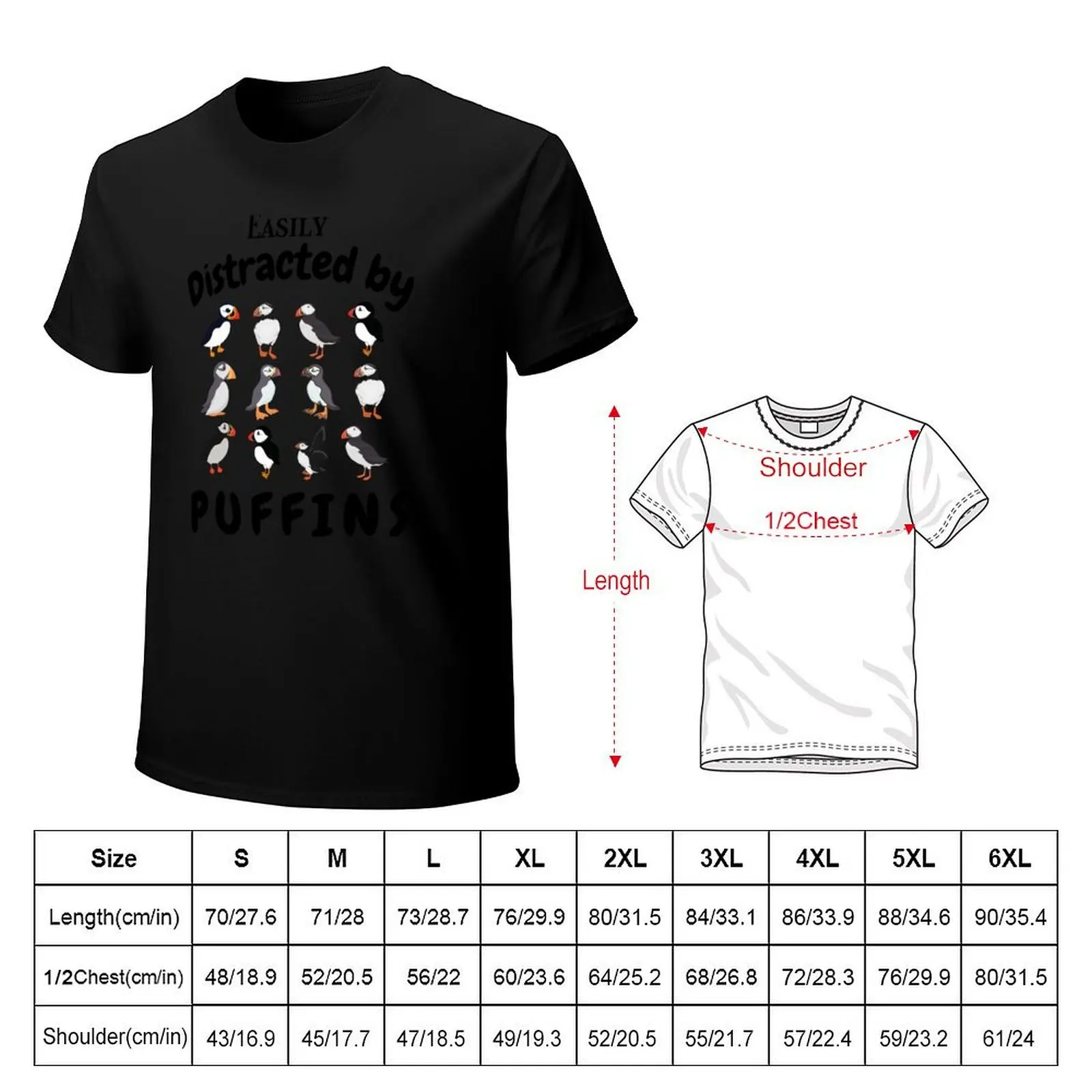i'd rather be watching puffins T-Shirt Simple Trendy Casual T-Shirt