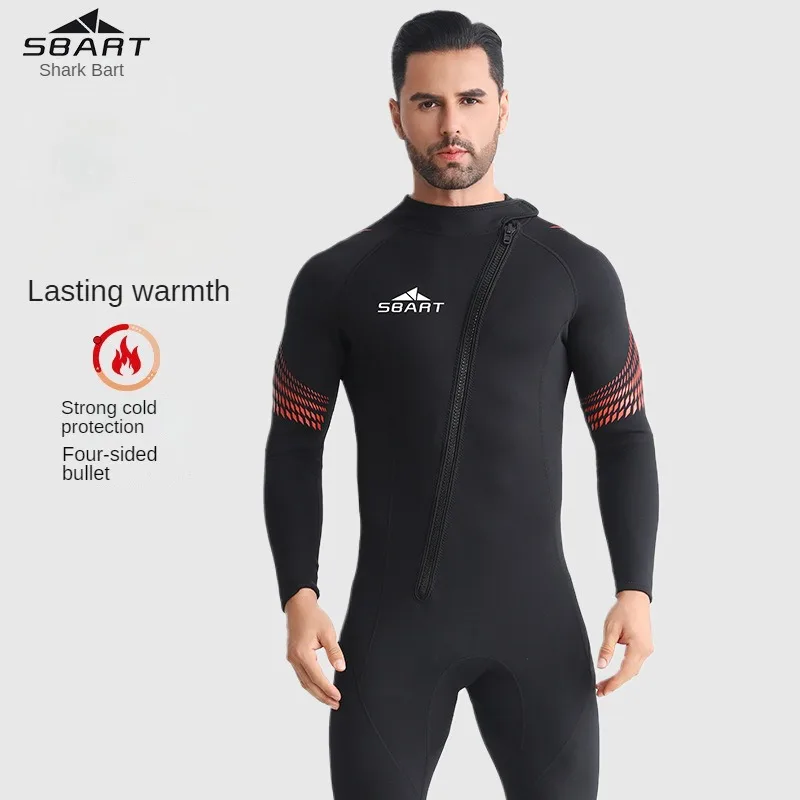 new 3mm diving suit men's jumpsuit long sleeved anti cold floating diving mother suit warm surfing diving suit winter swimming