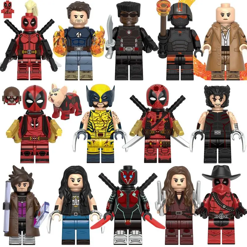 

Blind Box Mini Building Blocks WM6052 Figures Big Goblin Spiderman Iron Man Venom Captain Hawk Deadpool Armor Christmas Gift Toy