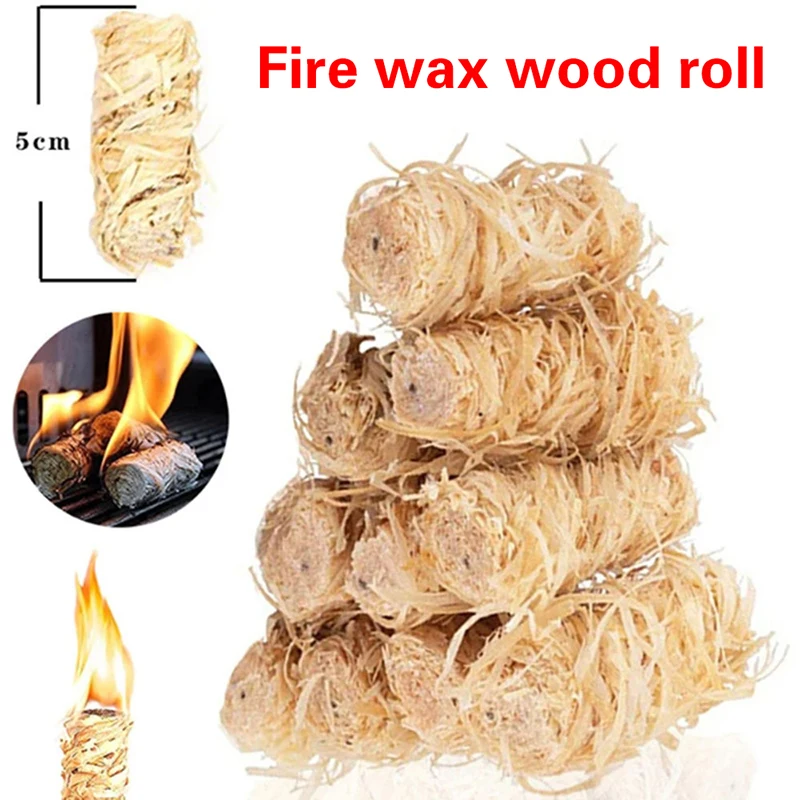 Démarreur de feu naturel enrichi pour cheminée, feux de camping, gril, poêle à bois et à granulés, cheminée tendance, foyer, barbecue, 8 pièces