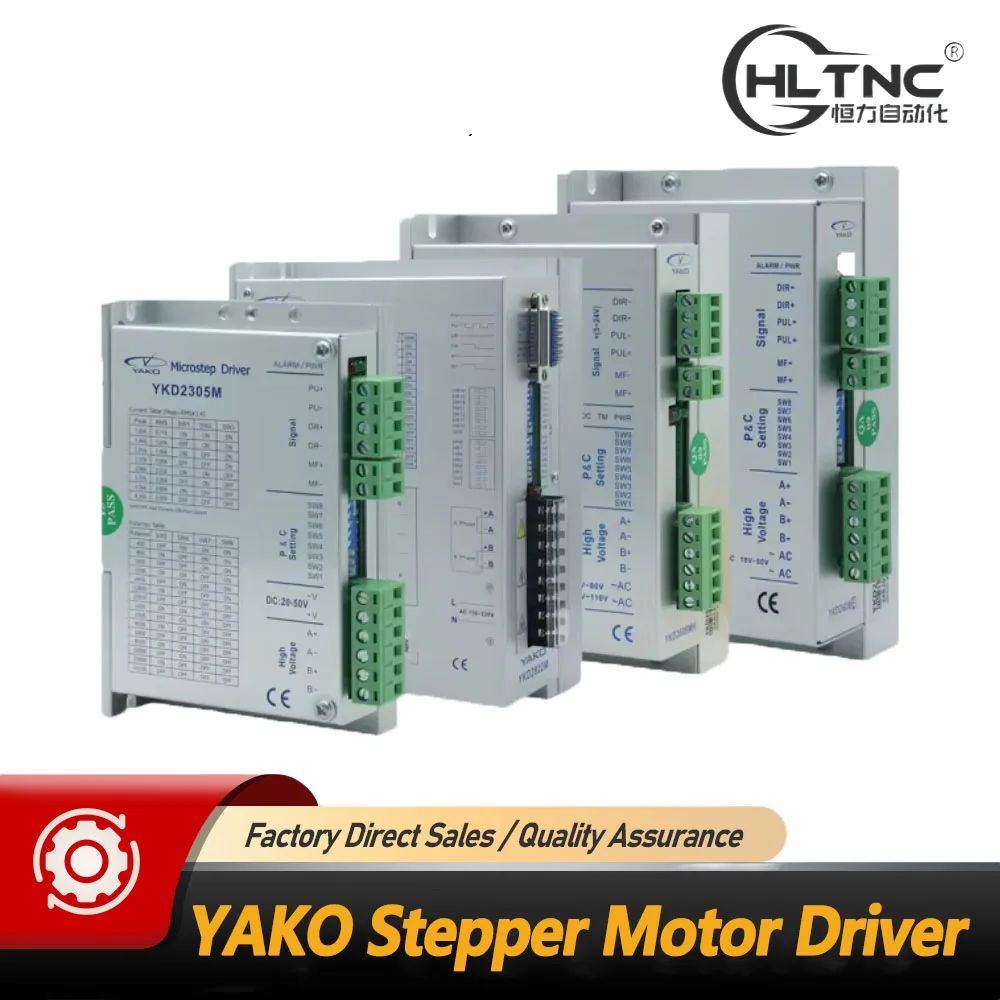 

HLTNC YAKO Stepper Motor Driver 2 Phase YKD2822M YKD2608MH YKD2608E YKD2305M for 2 Phase NEMA23/34 Stepper Motor use CNC Router