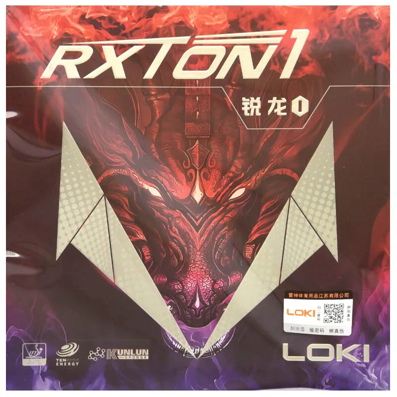 LOKI RXTON 탁구 고무 스폰지, ITTF 승인, 레드 여드름, 단단한 끈끈한 탁구 고무, 빠른 공격, 루프, 제어