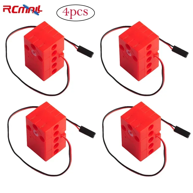 

RCmall 4PCS 0.7KG Servo Motor 360° Programmable Mini RC Servo Dual Output Shaft Geekservo for Legoed Micro:bit Raspberry Pi