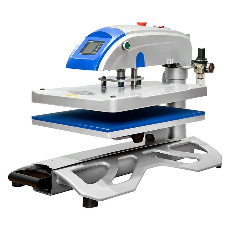 40x50CM Pneumatic Single-Station Heat Press Machine Tilting & Retractable Fully Automatic T-Shirt Logo/Label Heat Transfer Press