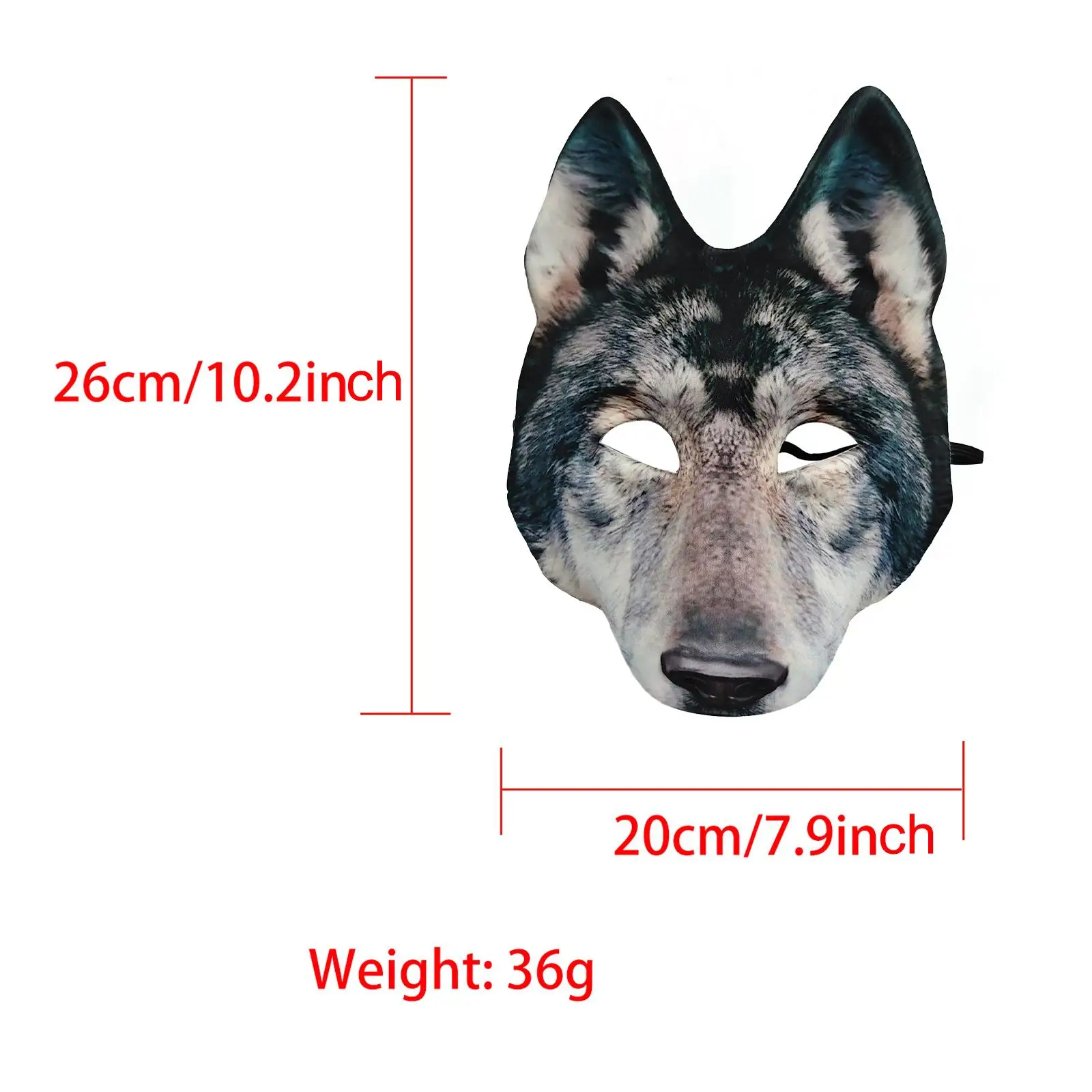 Wolf Head Mask Breathable Practical Novelty Mask for Cosplay Party Carnival image 6
