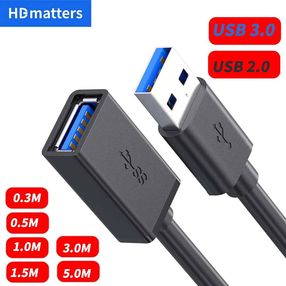 USB 2.0/USB 3.0 Extension Cable USB 2.0 USB 3.0 Male to female cord Extension USB 2.0/USB 3.0 Cable Type A male to Female USB 3