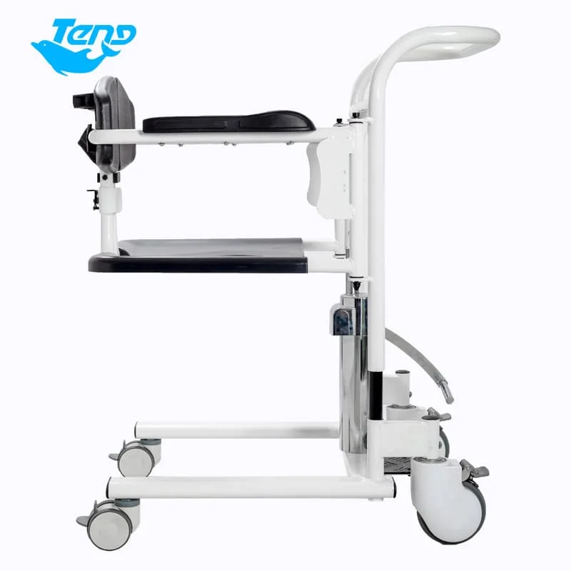 New Disabled Patient Lifting Nursing Commode Chair Manual Patient Transfer Lift Chair with Wheel