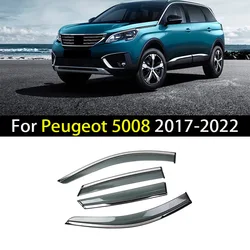 Car Window Visor For Peugeot 5008 2017 2018 2019 2020 2021 2022 Deflectors Window Rain Guard Weathershield Sun Rain Guard