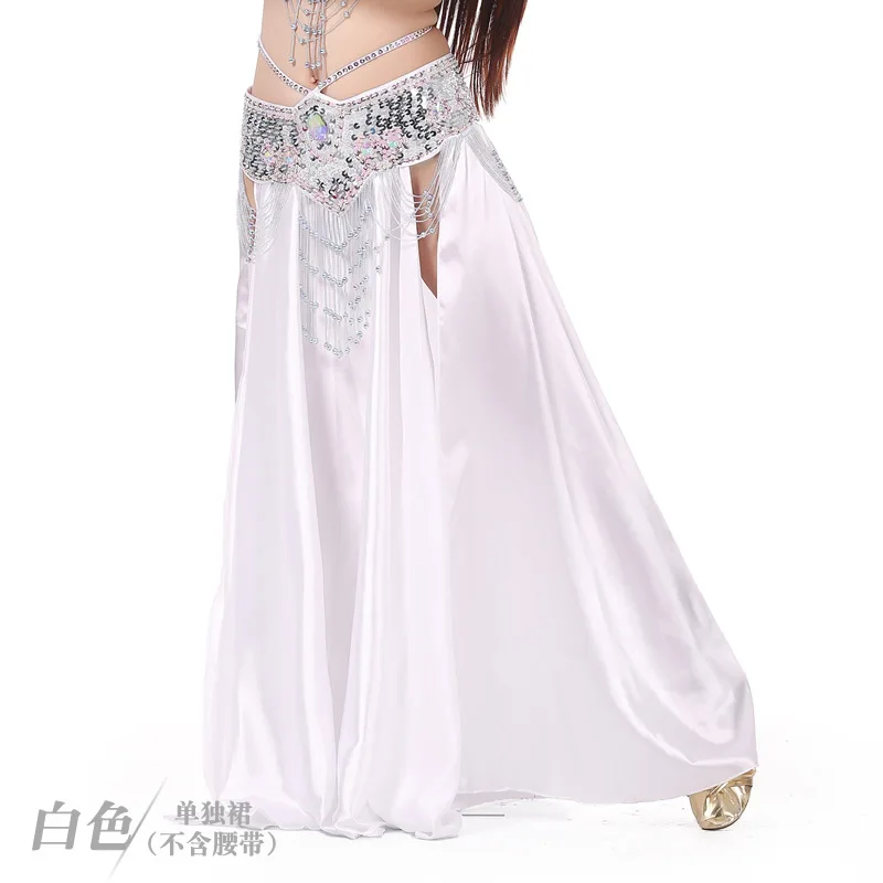 Dubbelgesneden Tinnen Rok Buikdans Grote Zoom Rok Dansrok Podium Performance Rok Glanzende Rok Dance Prop